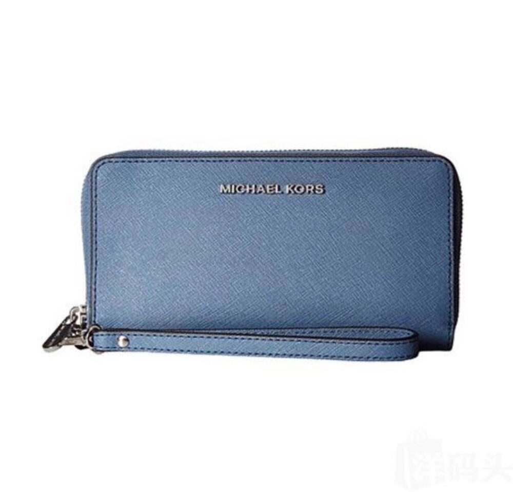Michael Kors Women's Jet Set Travel Large Saffiano Leather Smartphone Wristlet
